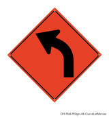 Curve Left Arrow(Symbol) - DH-Roll-RSign-48-CurveLeftArrow