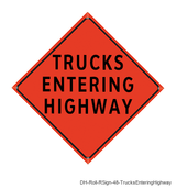 Trucks Entering Highway - DH-Roll-RSign-48-TrucksEnteringHighway